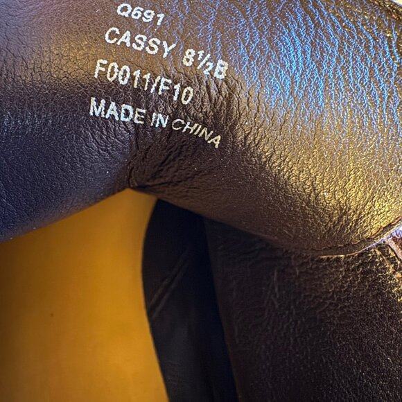 Coach Cassy Brown Suede Wedge Heel Lace Up Bootie, 8.5M, EUC - Picture 9 of 12